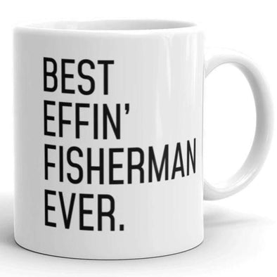 Fishing Gifts for Men Funny Coffee Mug, Fisherman Gift for Dad Angler Fish Gifts If It's Not About Fishing, Ceramic Novelty Coffee Mugs 11oz, 15oz Mug