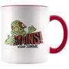 Funny Gift for Vegan | GRAINS! Vegan Zombie Coffee Mug $14.99 | Red Drinkware