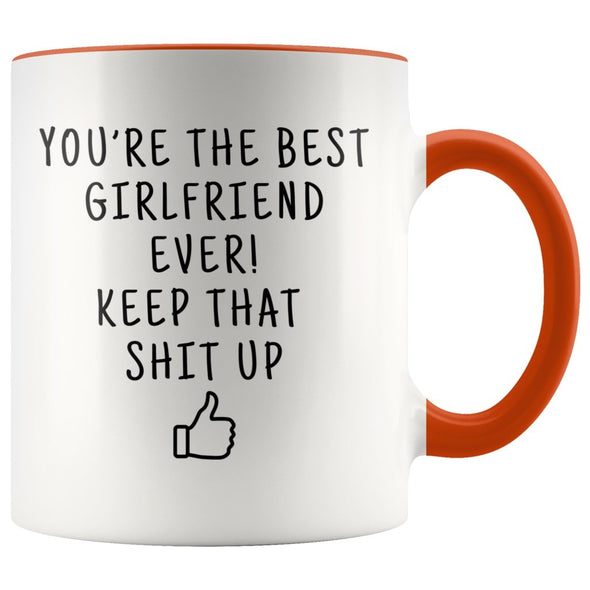Funny Girlfriend Gifts: Best Girlfriend Ever! Mug | Personalized Gifts for Girlfriend $19.99 | Orange Drinkware