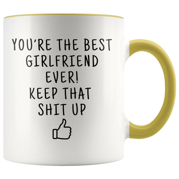 Funny Girlfriend Gifts: Best Girlfriend Ever! Mug | Personalized Gifts for Girlfriend $19.99 | Yellow Drinkware