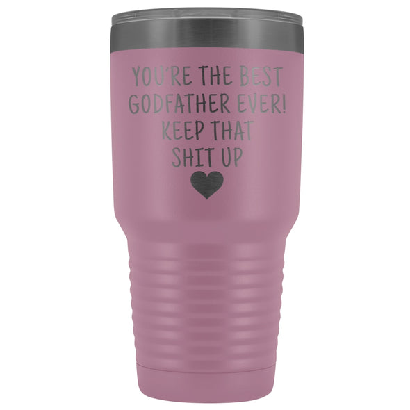 Funny Godfather Gift: Best Godfather Ever! Large Insulated Tumbler 30oz $38.95 | Light Purple Tumblers