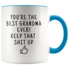 Funny Grandma Gifts: Best Grandma Ever! Mug | Personalized Gifts for Grandma $19.99 | Blue Drinkware