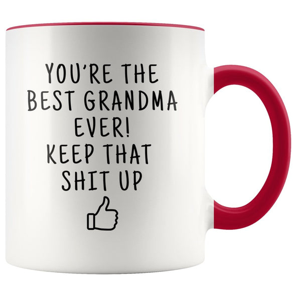 Funny Grandma Gifts: Best Grandma Ever! Mug | Personalized Gifts for Grandma $19.99 | Red Drinkware