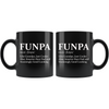 Funny Grandpa Gift Funpa Fathers Day Birthday Christmas Gift for Grandpa Coffee Mug Black $19.99 | Drinkware