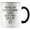 Funny Husband Gifts: Best Husband Ever! Mug | Personalized Gifts for Husband $19.99 | Black Drinkware