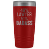 Funny Lawyer Gift: 49% Lawyer 51% Badass Insulated Tumbler 20oz $29.99 | Red Tumblers