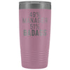 Funny Manager Gift: 49% Manager 51% Badass Insulated Tumbler 20oz $29.99 | Light Purple Tumblers