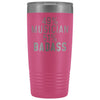 Funny Musician Gift: 49% Musician 51% Badass Insulated Tumbler 20oz $29.99 | Pink Tumblers