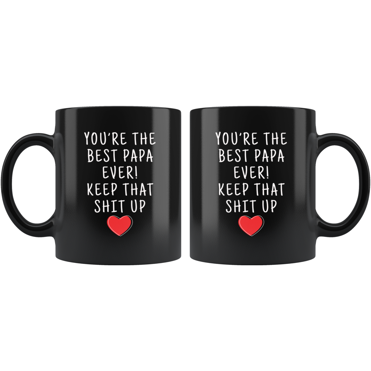 Funny Papa Gifts Best Papa Ever! Coffee Mug 11oz Black — photo 2