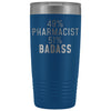 Funny Pharmacist Gift: 49% Pharmacist 51% Badass Insulated Tumbler 20oz $29.99 | Blue Tumblers