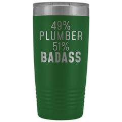 Load image into Gallery viewer, Funny Plumber Gift: 49% Plumber 51% Badass Insulated Tumbler 20oz