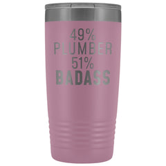 Load image into Gallery viewer, Funny Plumber Gift: 49% Plumber 51% Badass Insulated Tumbler 20oz