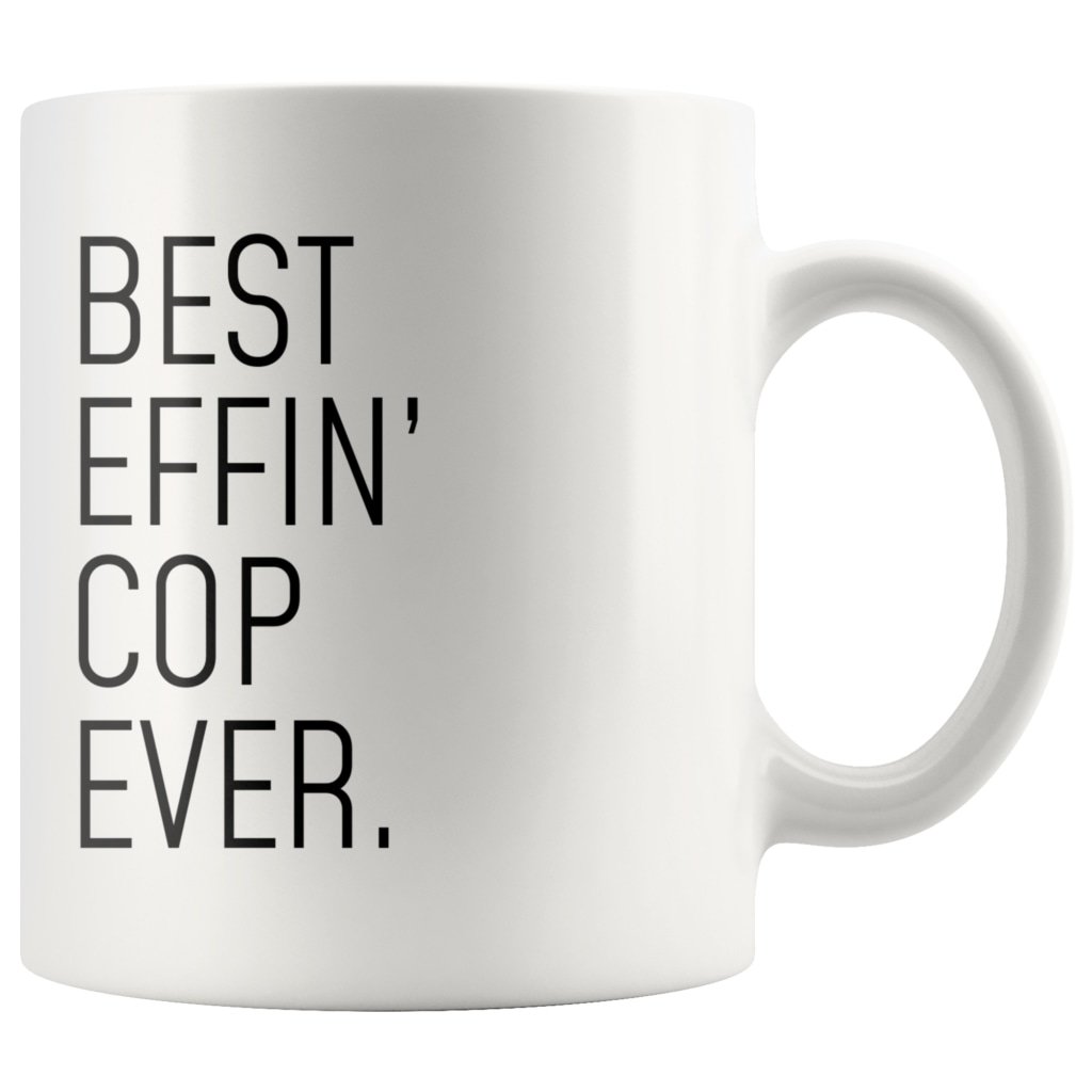 Funny Police Officer Gift: Best Effin' Cop Ever. Coffee Mug 11oz — photo 3