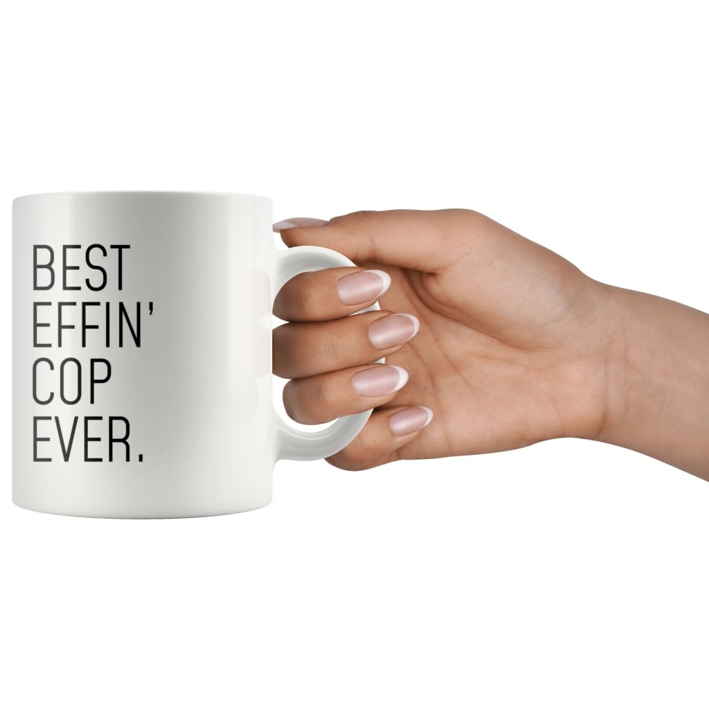 Funny Police Officer Gift: Best Effin' Cop Ever. Coffee Mug 11oz — photo 5