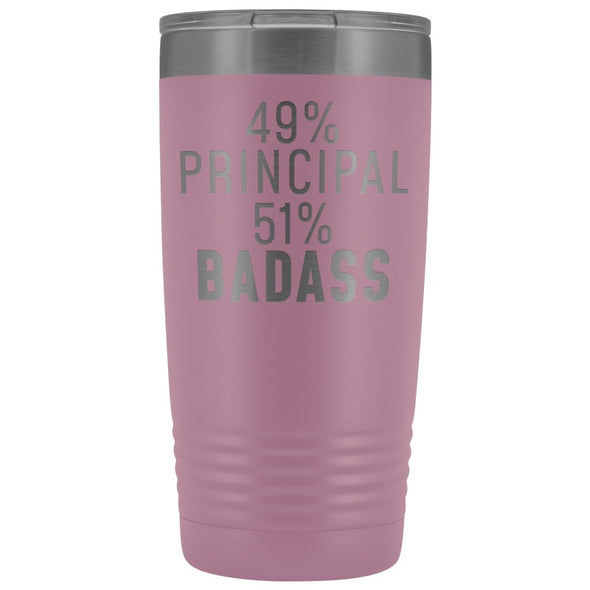 Funny Principal Gift: 49% Principal 51% Badass Insulated Tumbler 20oz $29.99 | Light Purple Tumblers
