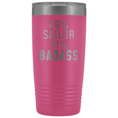 Load image into Gallery viewer, Funny Sailor Gift: 49% Sailor 51% Badass Insulated Tumbler 20oz