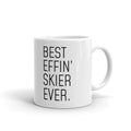 Funny Skiing Gift: Best Effin Skier Ever. Coffee Mug 11oz $19.99 | 11 oz Drinkware