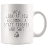 Funny State Trooper Graduation Gift Coffee Mug - BackyardPeaks
