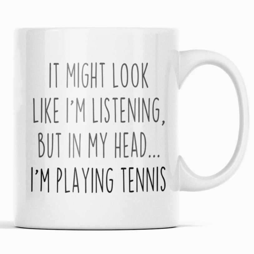 Funny Tennis Gifts for Women &amp; Men Sarcastic Tennis Coffee Mug