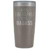 Funny Therapist Gift: 49% Therapist 51% Badass Insulated Tumbler 20oz $29.99 | Pewter Tumblers