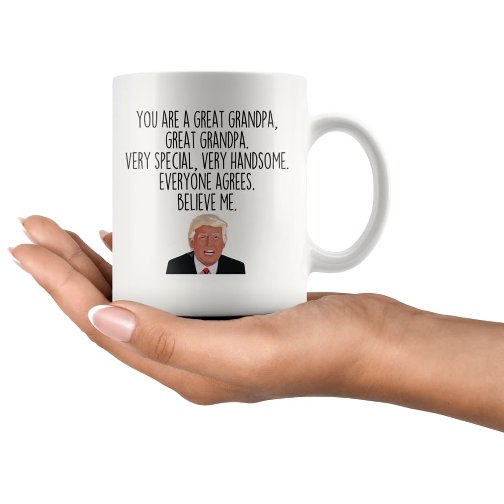 Donald Trump You're A Great Grandpa Merry Christmas Mug