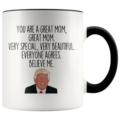 Funny Trump Mom Coffee Mug President Donald Trump Themed Gag Gift for Mom Mother’s Day Novelty Cup $14.99 | Black Drinkware