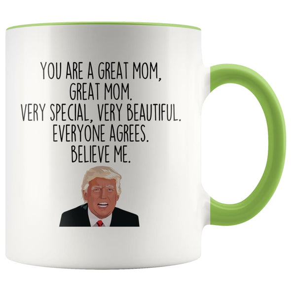 Funny Trump Mom Coffee Mug President Donald Trump Themed Gag Gift for Mom Mother’s Day Novelty Cup $14.99 | Green Drinkware