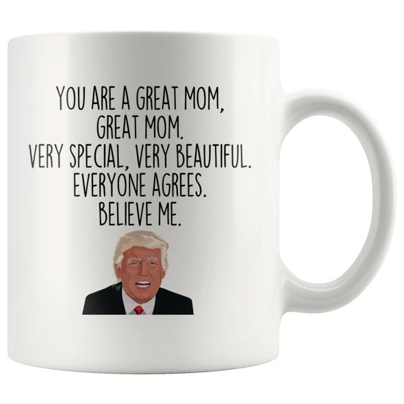 Funny Trump Mom Coffee Mug President Donald Trump Themed Gag Gift for Mom Mother’s Day Novelty Cup $14.99 | White Drinkware