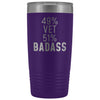 Funny Vet Gift: 49% Veterinarian 51% Badass Insulated Tumbler 20oz $29.99 | Purple Tumblers