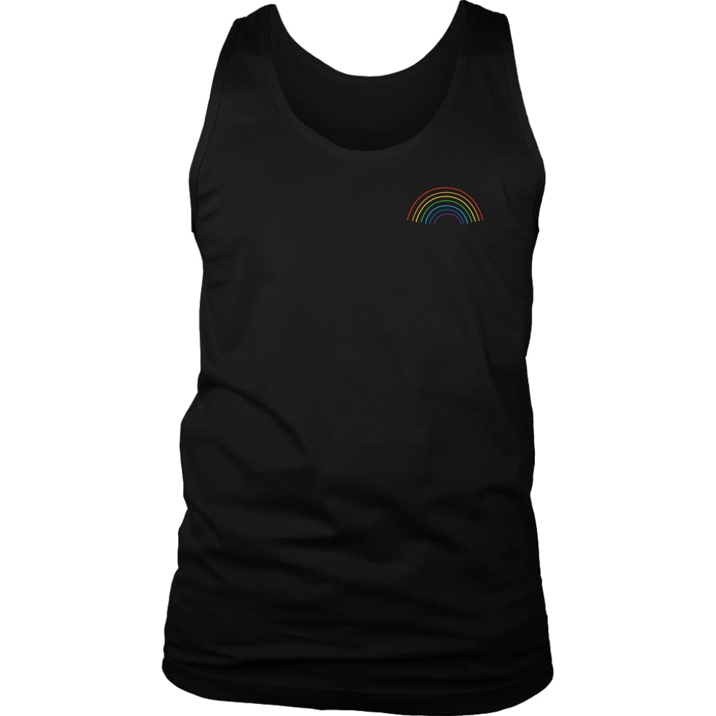 LGBT T-Shirt Tank Top and Hoodie - Rainbow Pocket Print Tee Shirt - BackyardPeaks