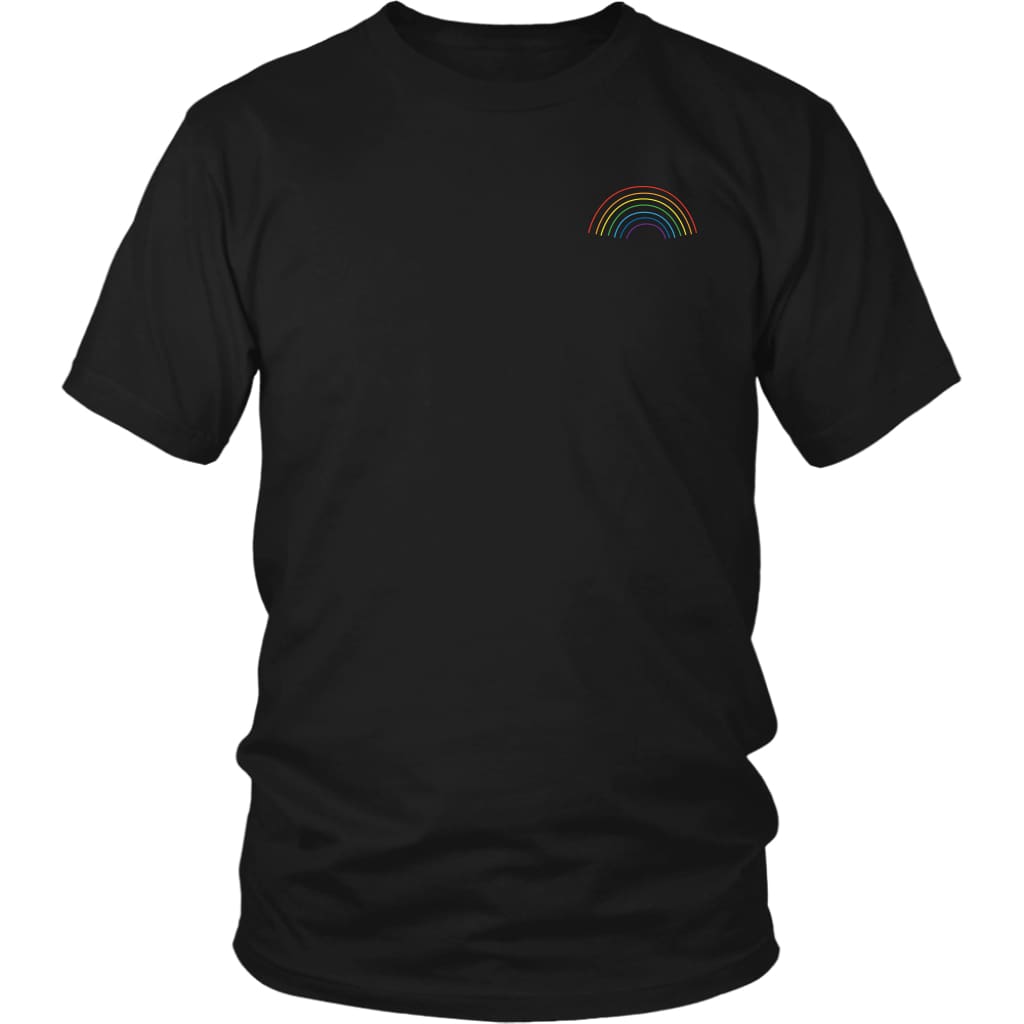 LGBT T-Shirt Tank Top and Hoodie - Rainbow Pocket Print Tee Shirt - BackyardPeaks