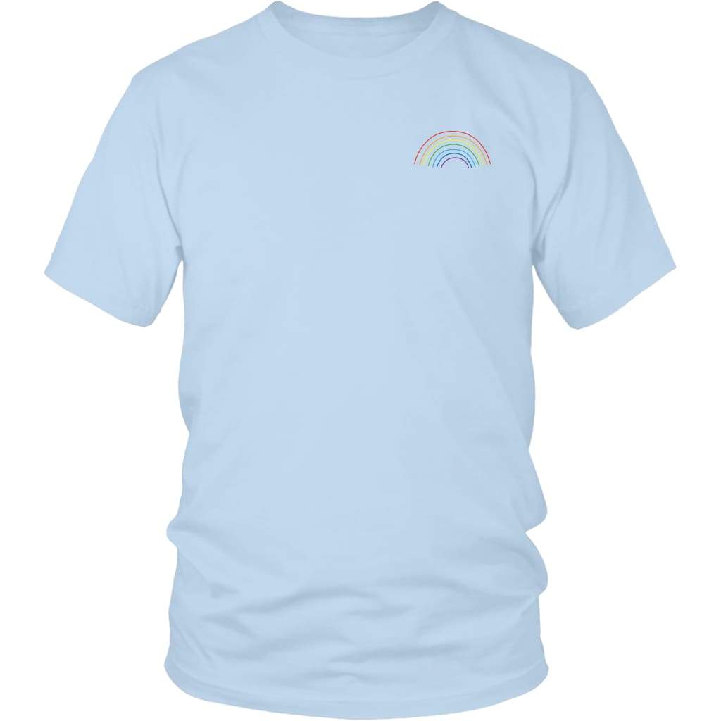 gay pride shirt | love is love pocket print rainbow t-shirt & tank top  | BackyardPeaks