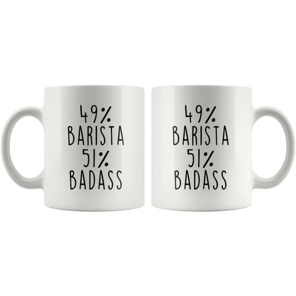 49% Barista 51% Badass Coffee Mug | Gift for Barista $14.99 | Drinkware