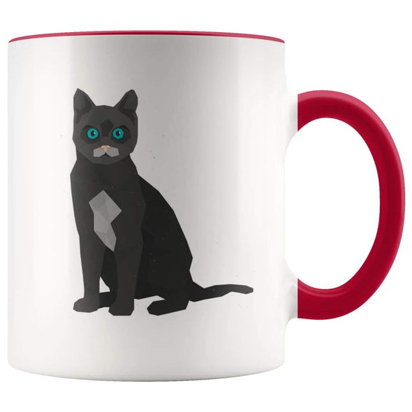 Gift for Cat Lovers - Low Poly Cat Coffee Mug - BackyardPeaks