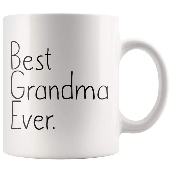 Gift for Grandma: Unique Grandma Gift Best Grandma Ever Mug Mothers Day Gift Birthday Gift New Grandma Gift Coffee Mug Tea Cup White $14.99