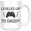 First Fathers Day Gift: Leveled Up To Daddy Coffee Mug | Gift for New Dad $16.99 | 15 oz Drinkware