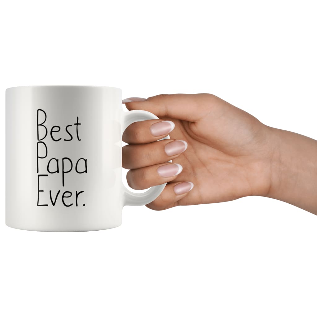 Gift for Papa: Unique Papa Gift Best Papa Ever Mug Father's Day Gift for Papa Birthday Gift New Papa Gift Coffee Mug Tea Cup White — photo 3