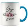 Gigi Est 2020 Pregnancy Announcement Gift to New Gigi Coffee Mug 11oz $14.99 | Blue Drinkware