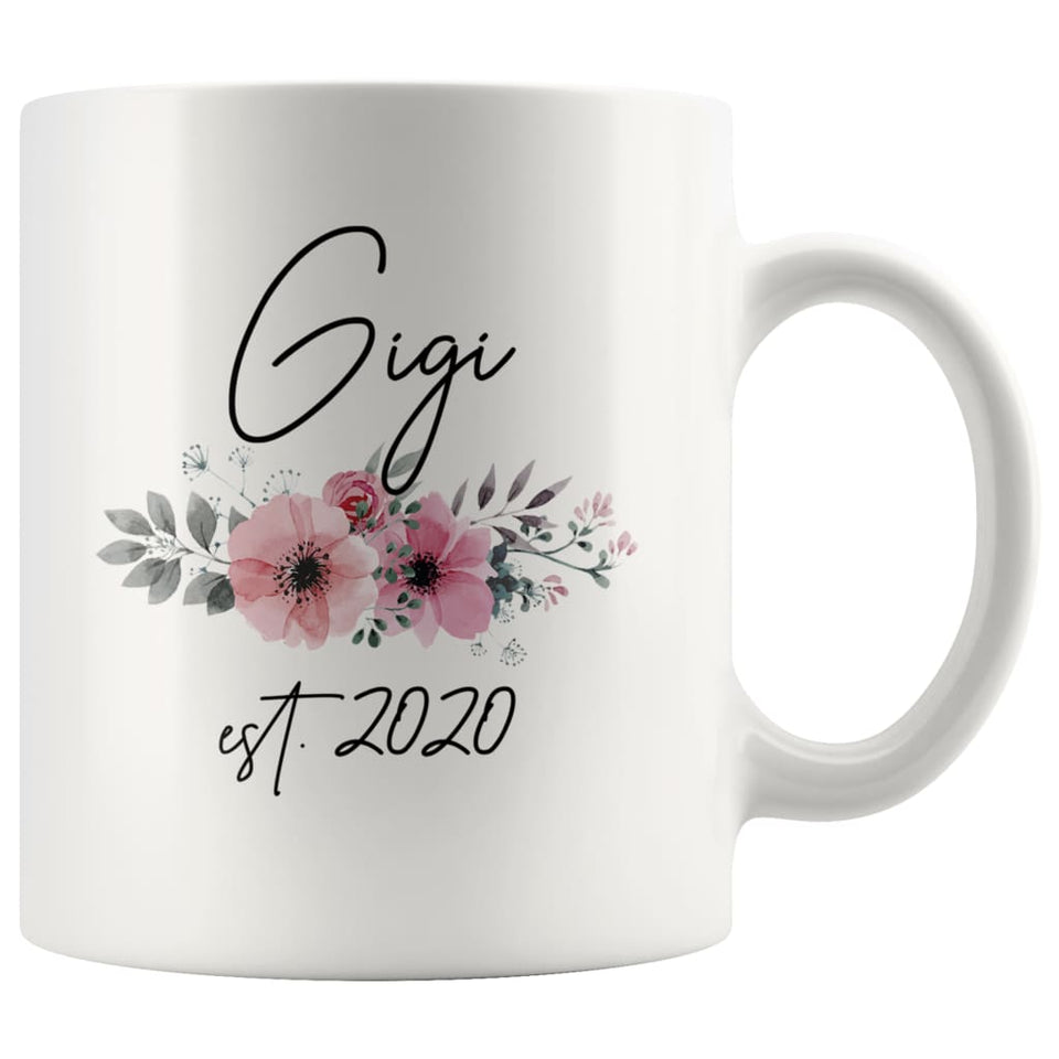 Gigi Est 2020 Pregnancy Announcement Gift to New Gigi Coffee Mug 11oz