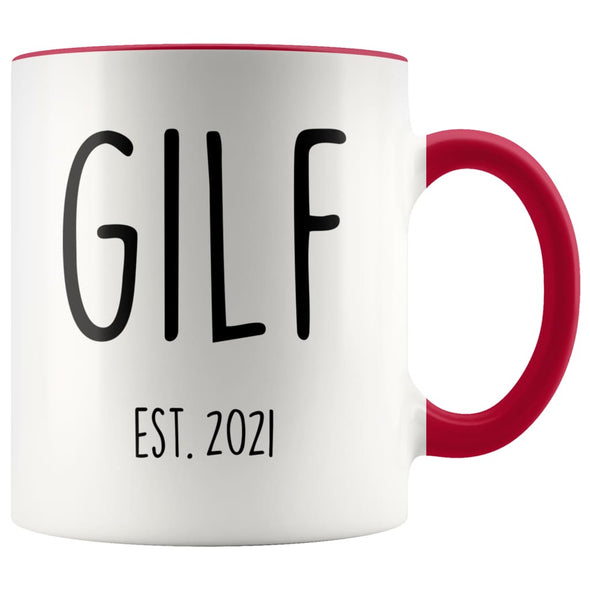 GILF Est 2021 New Grandma Gift Coffee Mug Funny Mother’s Day $14.99 | Red Drinkware