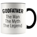 Godfather Gifts Godfather The Man The Myth The Legend Godfather Christmas Birthday Coffee Mug $14.99 | Black Drinkware