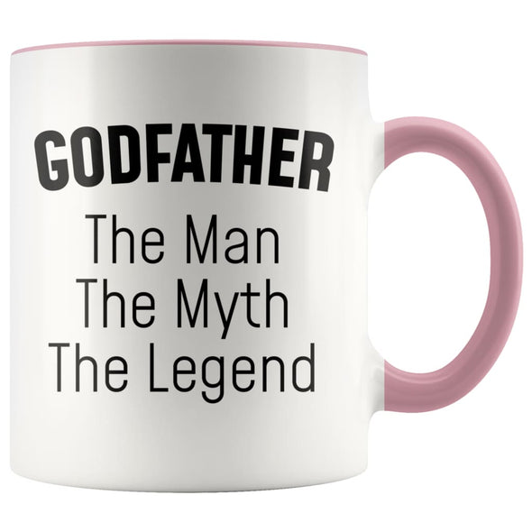 Godfather Gifts Godfather The Man The Myth The Legend Godfather Christmas Birthday Coffee Mug $14.99 | Pink Drinkware