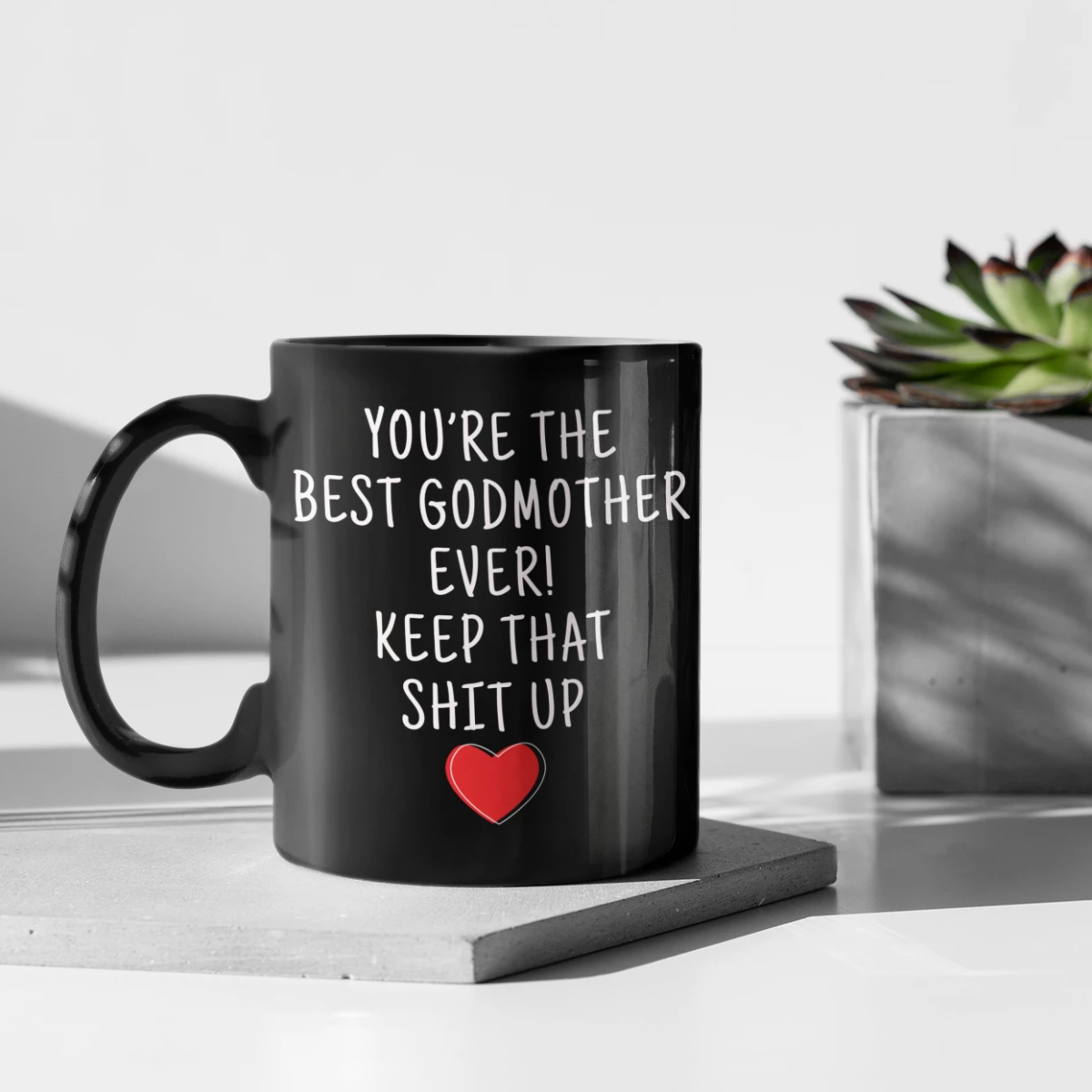Godmother Gifts Best Godmother Ever Mug Godmother Coffee Mug Godmother Coffee Cup Godmother Gift Coffee Mug Tea Cup Black $19.99 | Drinkware