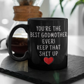 Godmother Gifts Best Godmother Ever Mug Godmother Coffee Mug Godmother Coffee Cup Godmother Gift Coffee Mug Tea Cup Black $19.99 | 11oz -