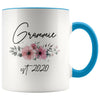 Grammie Est 2020 Pregnancy Announcement Gift to New Grammie Coffee Mug 11oz $14.99 | Blue Drinkware