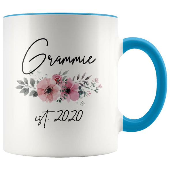 Grammie Est 2020 Pregnancy Announcement Gift to New Grammie Coffee Mug 11oz $14.99 | Blue Drinkware