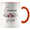 Grammie Est 2020 Pregnancy Announcement Gift to New Grammie Coffee Mug 11oz $14.99 | Orange Drinkware