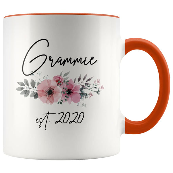 Grammie Est 2020 Pregnancy Announcement Gift to New Grammie Coffee Mug 11oz $14.99 | Orange Drinkware