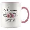 Grammie Est 2020 Pregnancy Announcement Gift to New Grammie Coffee Mug 11oz $14.99 | Pink Drinkware