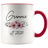 Grammie Est 2020 Pregnancy Announcement Gift to New Grammie Coffee Mug 11oz $14.99 | Red Drinkware
